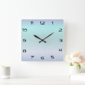 Klokkant Sjabloon Tannarin Lettertype Square Blue Vierkante Klok (Huis)