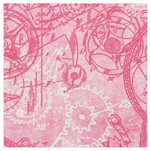 Klokken Collage Roze Stof (Close Up)