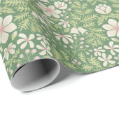 Klokken en bessen Kerstmis Bloemen in Heldergroen Cadeaupapier (Rol Hoek)