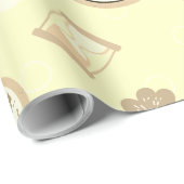  klokken en bloemen cadeaupapier (Rol Hoek)