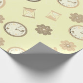  klokken en bloemen cadeaupapier (Hoek)