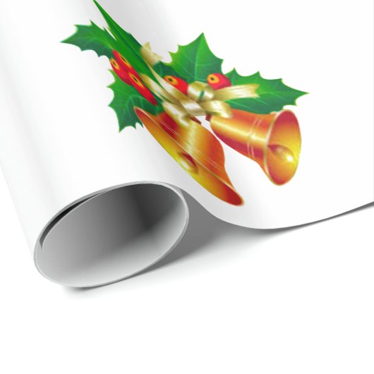 Klokken en Holly Wrapping Papier (Rol Hoek)