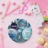 Klokken Galore: Gepensioneerd...Tijd om te geniete Papieren Bordje (Feest)