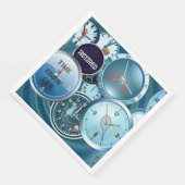 Klokken Galore: Gepensioneerd...Tijd om te geniete Servetten (Hoek)