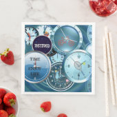 Klokken Galore: Gepensioneerd...Tijd om te geniete Servetten (Insitu)