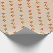 "Klokken, Geschenken en Sterren" Cadeaupapier (Hoek)