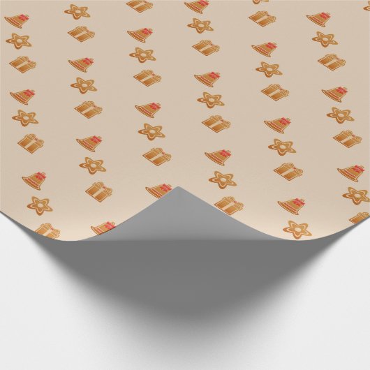 "Klokken, Geschenken en Sterren" Cadeaupapier (Hoek)