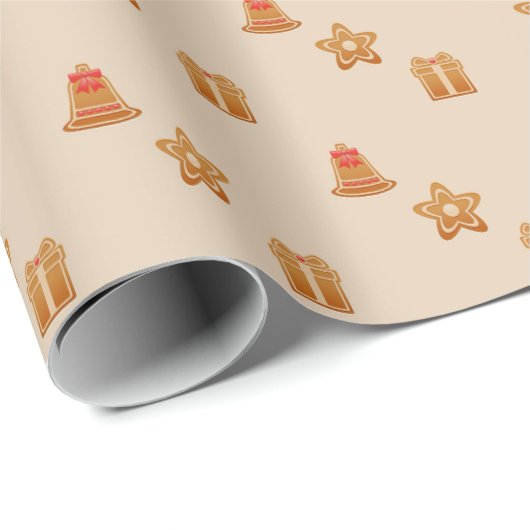 "Klokken, Geschenken en Sterren" Cadeaupapier (Rol Hoek)