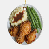 Klokken, het is Kerstmis! Grappige kippen grap Keramisch Ornament (Links)