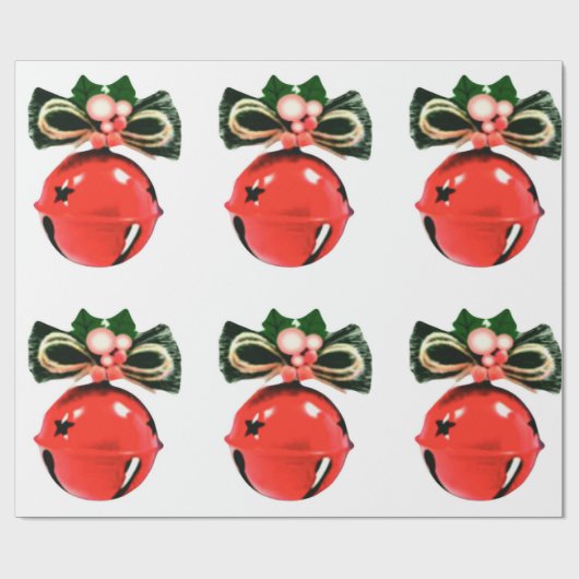 Klokken, Holly en strikken inpakpapier (Vlak)