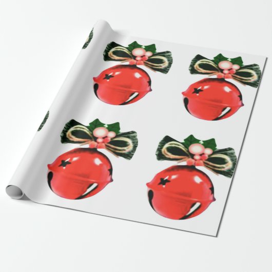 Klokken, Holly en strikken inpakpapier (Uitgerold)