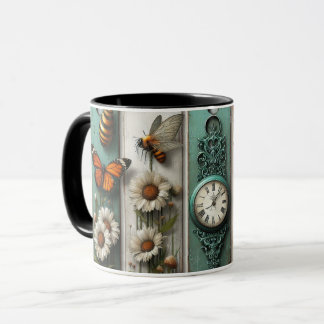 klokken in vintage stijl mok