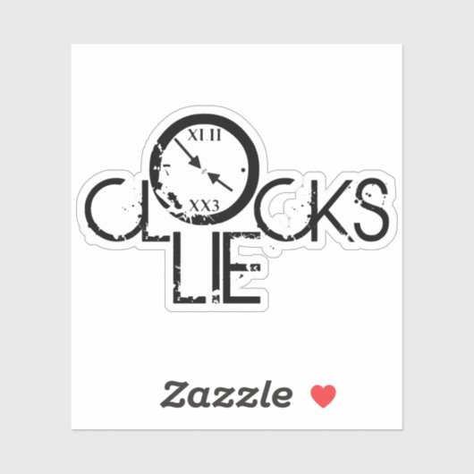 Klokken Liegen – Tijd Filosofie Statement Sticker (Vel)