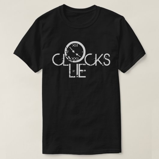 Klokken Liegen – Tijd Filosofie Statement T-shirt (Design voorkant)