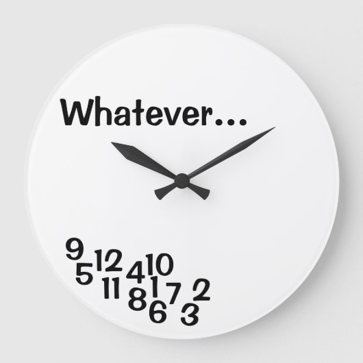 Klokken met door elkaar gehusselde nummers grap kl (Voorkant)