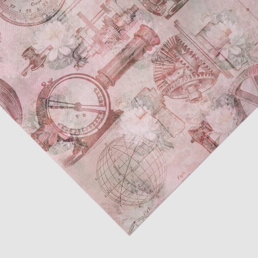 klokken | Ontkoppeling van Steampunk Ephemera Tissuepapier (Detail)