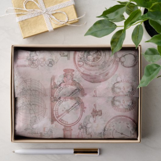 klokken | Ontkoppeling van Steampunk Ephemera Tissuepapier (Geschenk)