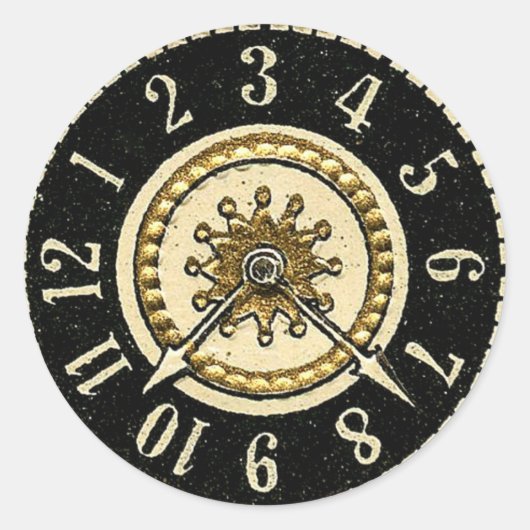  klokken ronde sticker (Voorkant)