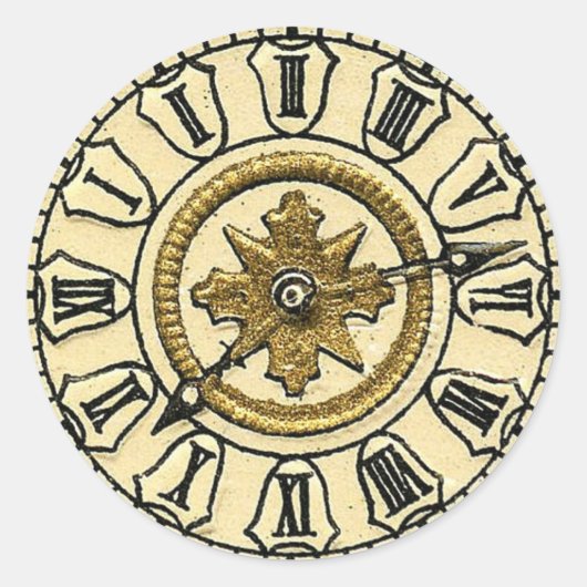  klokken ronde sticker (Voorkant)