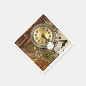 Klokken Rusty Old Steampunk Art Servet (Hoek)