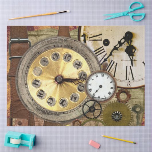 Klokken tandwielen 33-deklappapier tissuepapier (Craft)