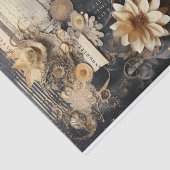 Klokken, Tandwielen, Bloemen en Ephemera Tissuepapier (Detail)