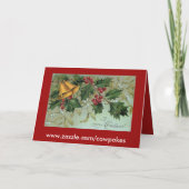 Klokken van het Wenskaart van Kerstmis van de Feestdagen Kaart (Achterkant)