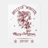 Klokken van Winter Oude Kerst Fleece Deken (Voorkant)