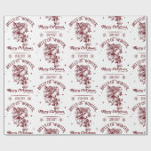 Klokken van Winter Vintage Kerstmis Cadeaupapier (Vlak)
