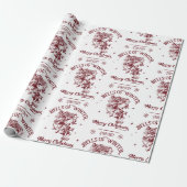 Klokken van Winter Vintage Kerstmis Cadeaupapier (Uitgerold)