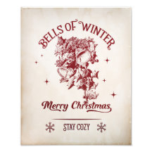 Klokken van Winter Vintage Kerstmis
