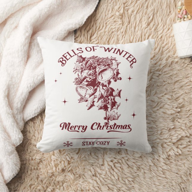 Klokken van Winter Vintage Kerstmis Kussen (Deken)