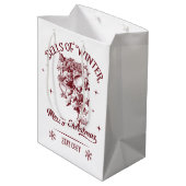Klokken van Winter Vintage Kerstmis Medium Cadeauzakje (Achterkant Gekanteld)