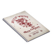 Klokken van Winter Vintage Kerstmis Notitieboek (Rechterzijde)
