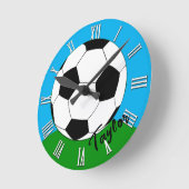 Klokken voor voetbalfans Monogrammed/Football (Hoek)