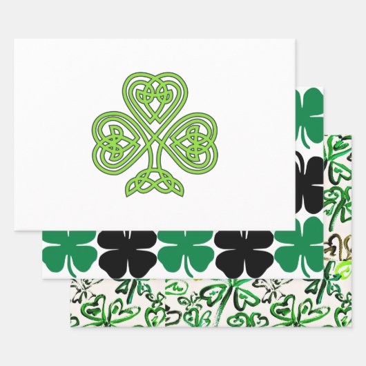 Klokkenblad St. Patrick Dag Inpakpapier Vel (Set)