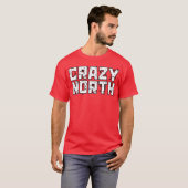 Klokkende Noord Witte Tekst T-shirt (Voorkant volledig)