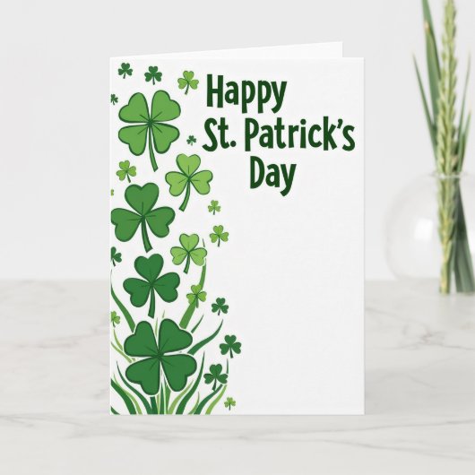 Klokkengroene St. Patrick's Day kaart (Voorkant)