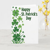 Klokkengroene St. Patrick's Day kaart (Gele Bloem)