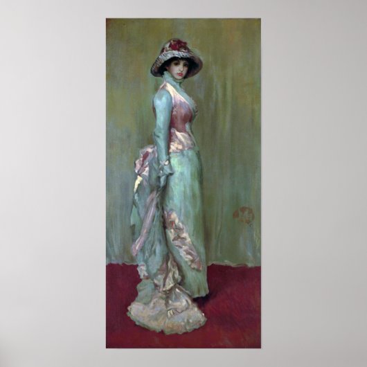 Klokkenluider - harmonie in roze en grijze juweel poster (Voorkant)