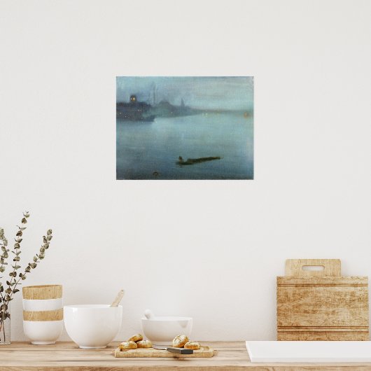 Klokkenluider - in blauw en zilver poster (Keuken)