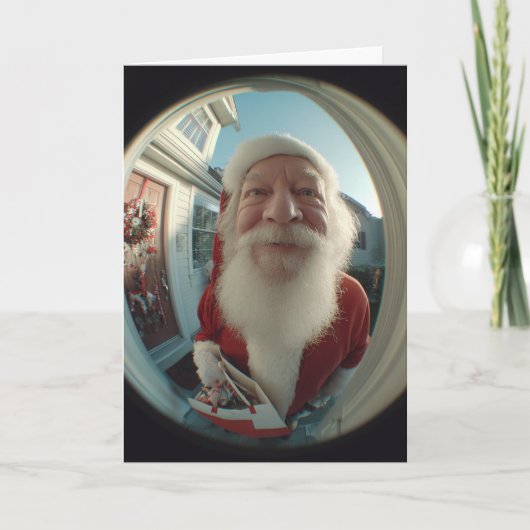 Klokkenluider Kerstman Feestdagen Kaart (Voorkant)