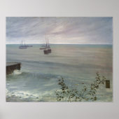 Klokkenluider - symfonie in grijs en groen de ocea poster (Voorkant)