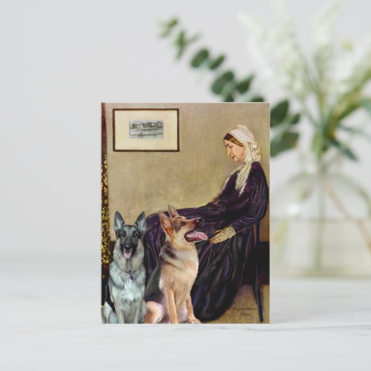 Klokkenluiders Moeder - Twee Duitse herders Briefkaart (Staand voorkant)