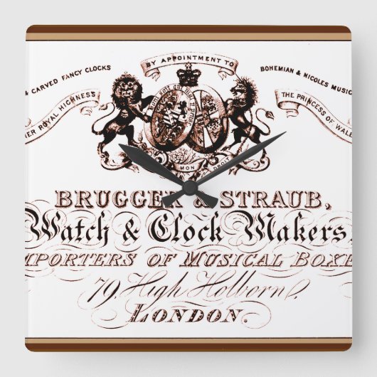  klokkenluiders reclame vierkante klok (Voorkant)