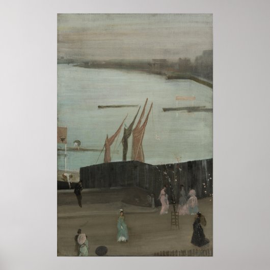 Klokkenluiders - variaties in roze en grijze zee poster (Voorkant)