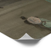 Klokkenluiders - variaties in roze en grijze zee poster (Hoek)