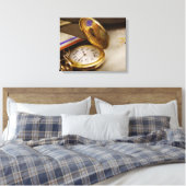 Klokkenmaker - Tijd wacht nooit Canvas Afdruk (Insitu (Slaapkamer))
