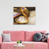Klokkenmaker - Tijd wacht nooit Canvas Afdruk (Insitu (Woonkamer))