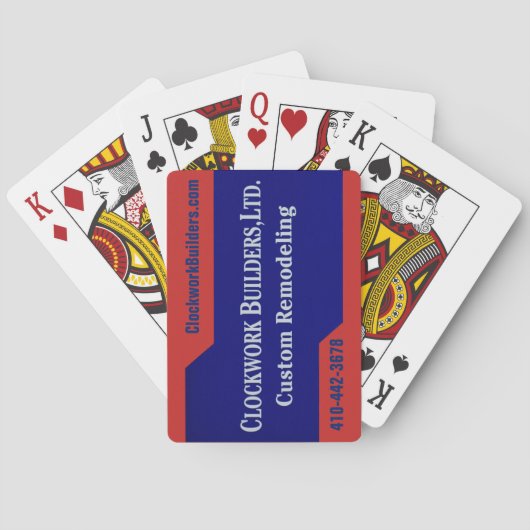 Klokkenmakers Speelkaarten (Achterkant)